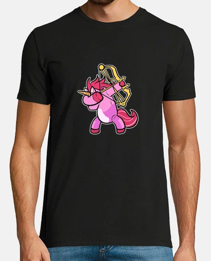 T-shirt carino arciere unicorno tiro con l39arc
