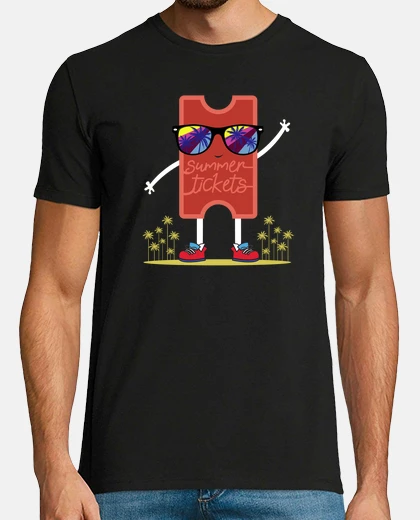 T-shirt carino biglietto estivo divertimento estivo