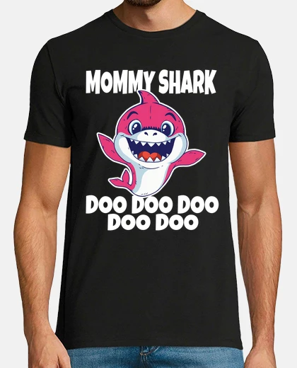 T-shirt carino mamma squalo doo doo doo