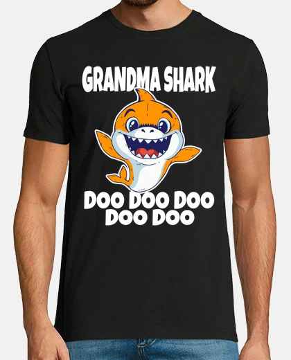 T-shirt carino nonna squalo doo doo doo