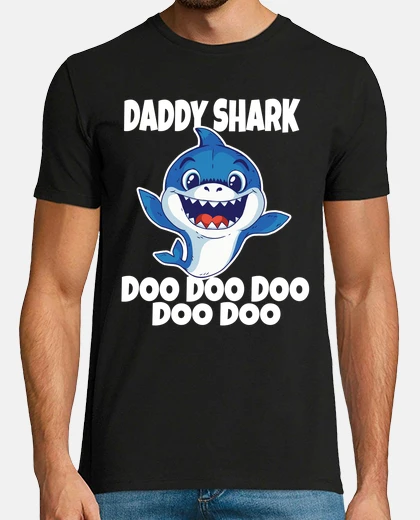 T-shirt carino papà squalo doo doo doo