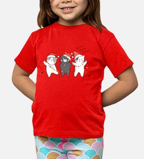 Vêtements carol chats de noel t-shirts enfant