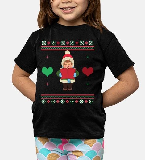 Kids carol singer ugly christmas sweater xma