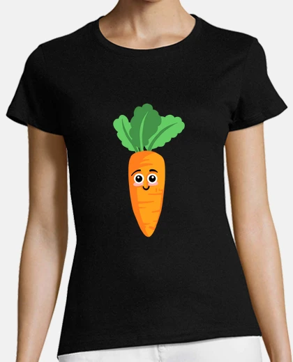 Tee-shirt carotte veggie avec des yeux, cuisine .