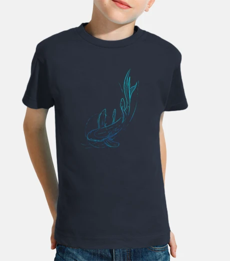 Abbigliamento carpa koi abbozzata blu sfumato