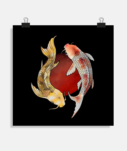 Poster carpe japonaise