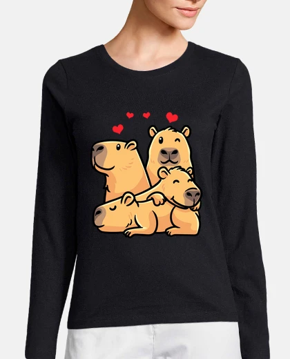 Playera carpincho gigante cavy roedor con coraz