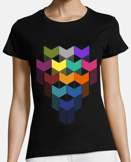 Tee-shirt carré de couleur géométrique
