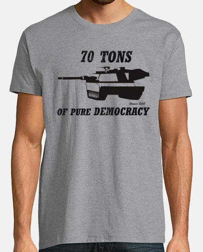 T-shirt carroarmato m1 abrams, gray, pure democracy