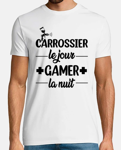 Tee-shirt Carrosserier le jour gamer la nuit t-sh