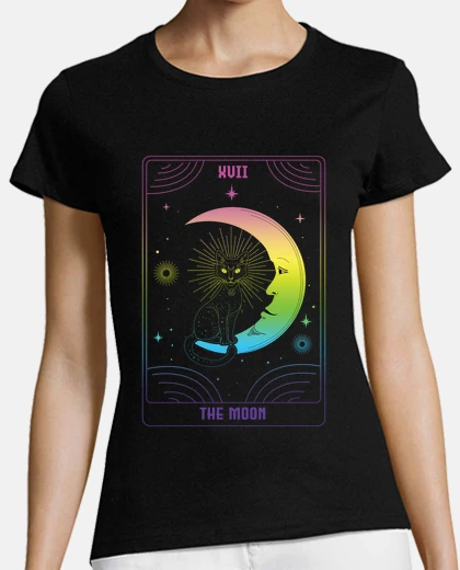 T-shirt carta dei tarocchi stregoneria luna e g
