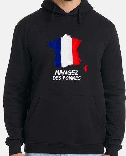 Sweat Carte de la France et Mangez des Pommes