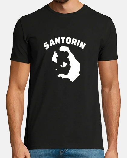Tee-shirt carte de santorin