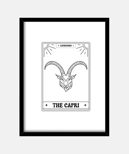 Cadre carte de tarot capricorne