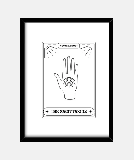 Cadre carte de tarot sagittaire