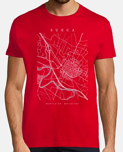 Tee-shirt carte suédoise valence samarreta valenciana