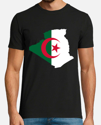 Tee-shirt carte drapeau algérie