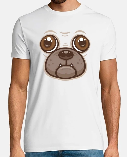 T-shirt cartone animato carlino tazza cucciolo 
