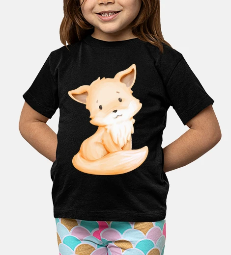 Abbigliamento cartoni animati piccola volpe - ragazzo, manica corta, nera