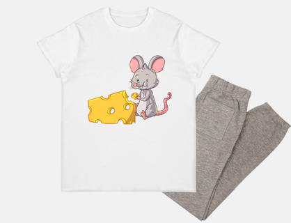 cartoon mouse that nibbles, babydoll, pajamas, greedy and pilferer