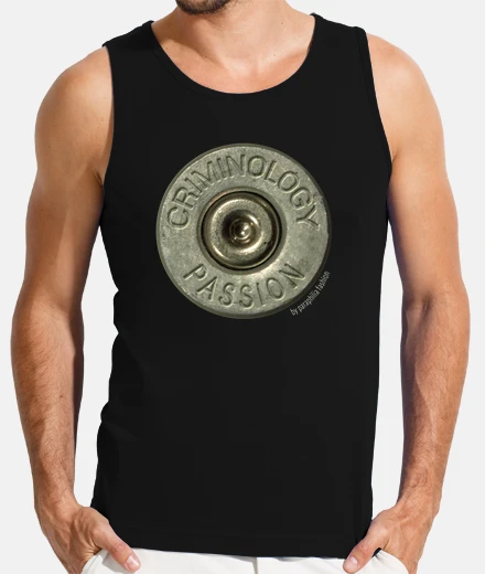 Tee-shirt cartouche de criminologie, t-shirt sans manches pour hommes