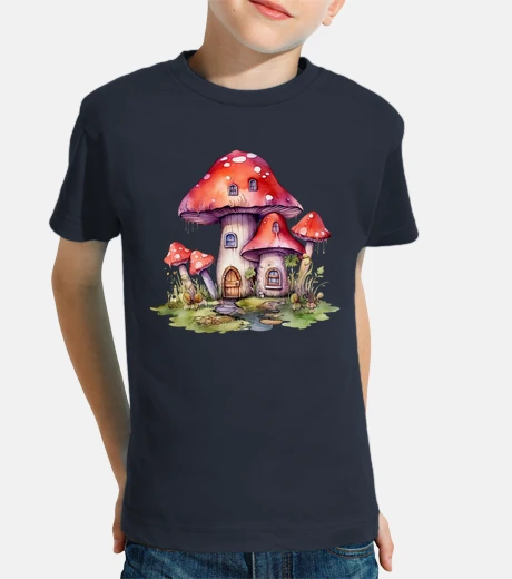 Ropa casa de setas rojas