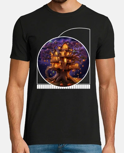 Camiseta casa del árbol banshee biblioteca cottagecore halloween lectores fantasmales libresco otoño naturale