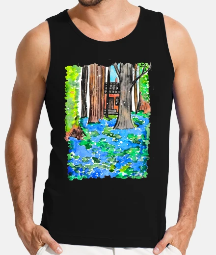 T-shirt casa e il bosco di campanule