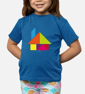 Camiseta ninos casa tangram nino 2. laTostadora