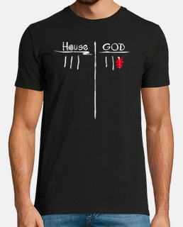 casa vs dios - hombre camiseta