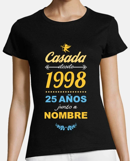 Camiseta Casada desde 1998, Nombre Personalizado