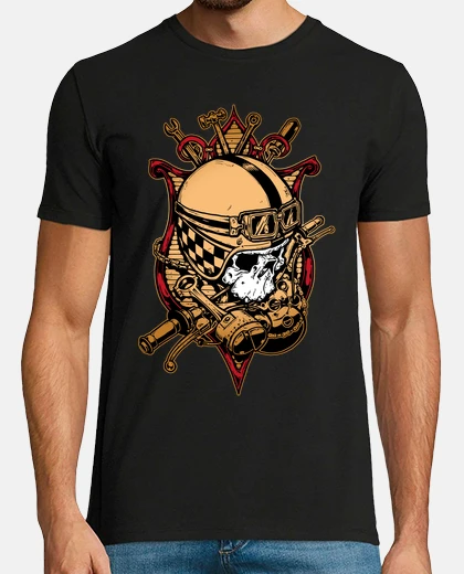 T-shirt casco teschio