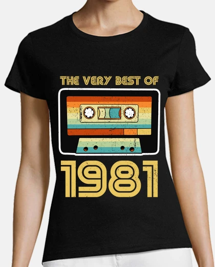 T-shirt Cassetta di compleanno retrò 1981