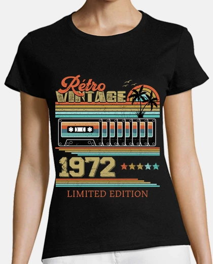 T-shirt cassetta vintage retrò edizione 1972