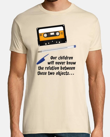 Tee-shirt Cassette and Stylo (Nos enfants ne sauront jamais la relation entre ces deux objets)