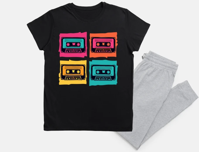Pyjama Cassette Tape Retro Pop Art