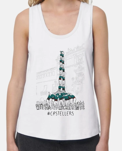 Camiseta Castellers - Samarreta de noia, sense mànigues