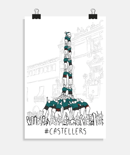 Póster Castellers: el 2 de 9 amb folre del '05