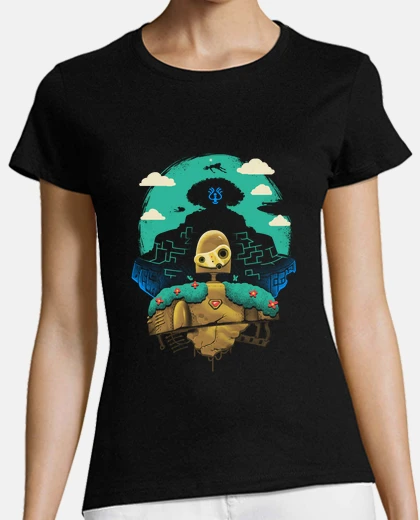 Playera castillo cielo autómata camisa para mujer