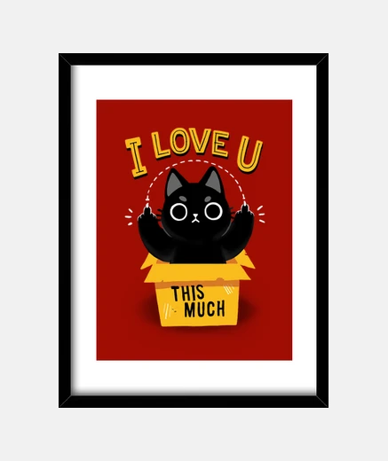 Quadro cat amore - i love you così tanto - sassy