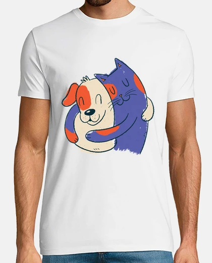 T-shirt Cat and Dog Love Design