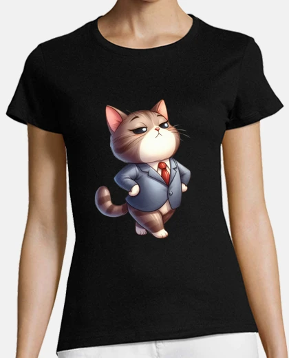 Playera cat business man