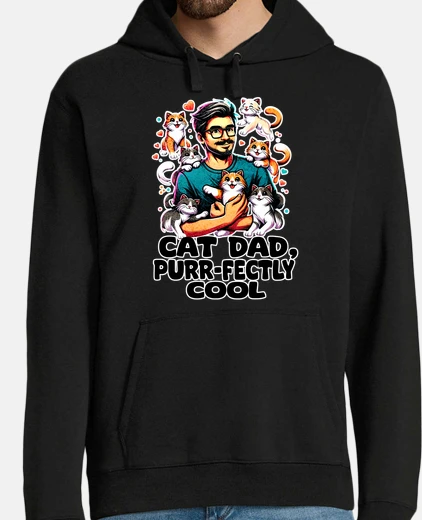 Hoodie Cat Dad Purr fectly Cool