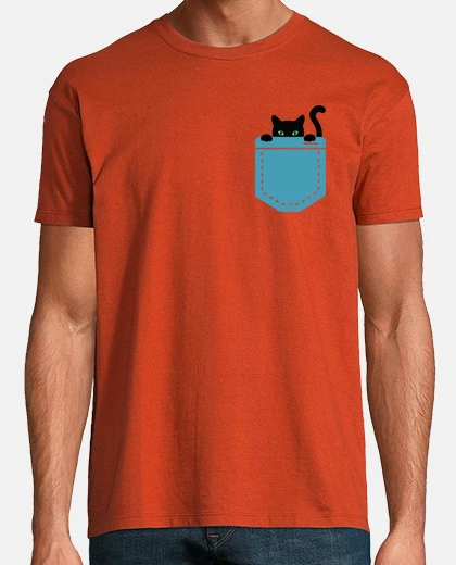 Playera cat in pocket cute