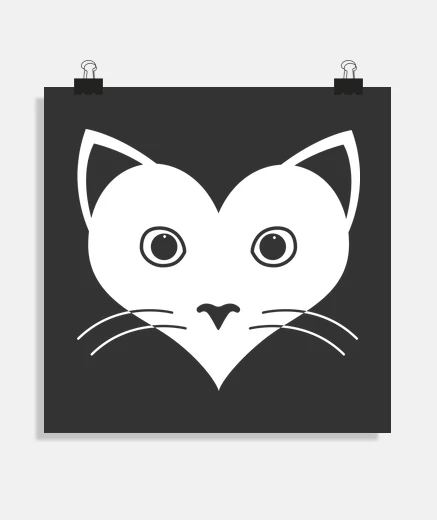 Poster cat lover icon