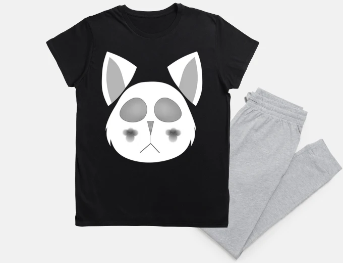 Pyjama cat moon