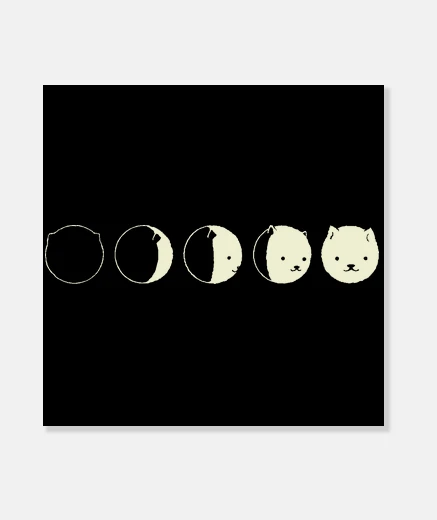 Wall cat moon