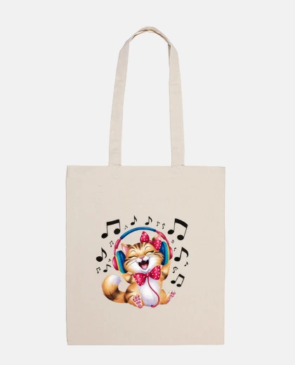 Bag cat music headphones