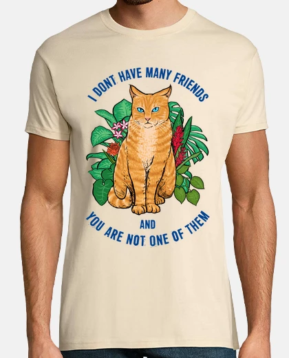 Playera Cat not Friendly - Azul