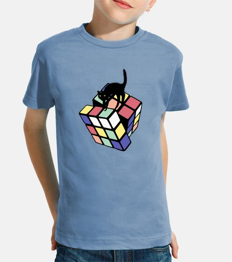 Kids cat on cube game for child